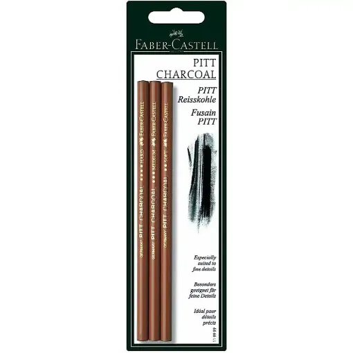 Picture of Faber Pitt Compressed Charcoal Pencils Set of 3