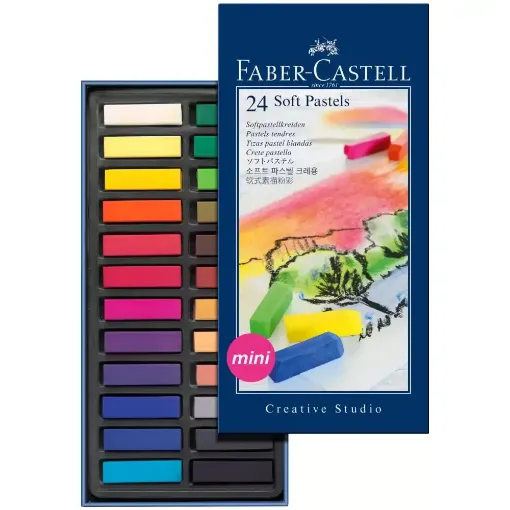 Picture of Faber Gofa Half Length Soft Chalk Pastels Pack of 24