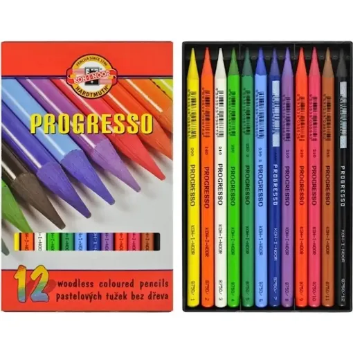 Picture of Koh-I-Noor Woodless Progresso Colouring Pencils 12's
