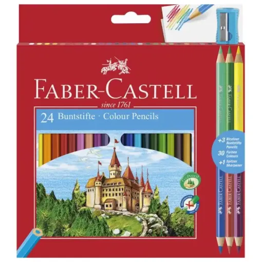 Picture of Faber Redline Colouring Pencils 24+3 Free