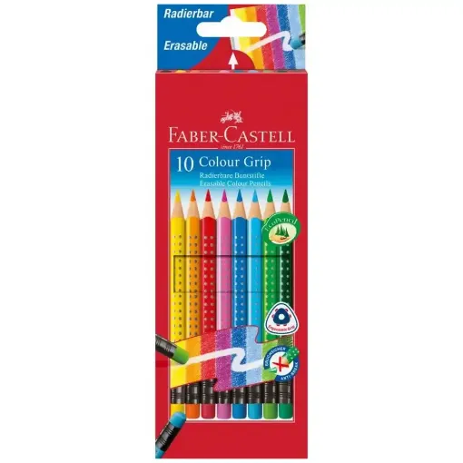 Picture of Faber Castell Erasable Colour Grip Pencils Box of 10