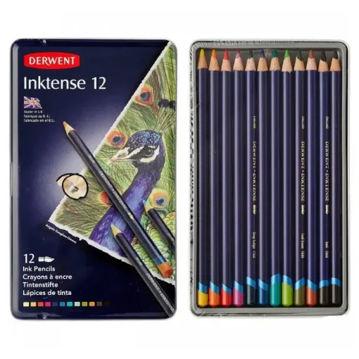 Picture of Derwent Inktense Pencil Tin of 12