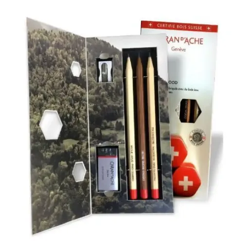 Picture of Caran d'Ache Swiss Wood Gift Set