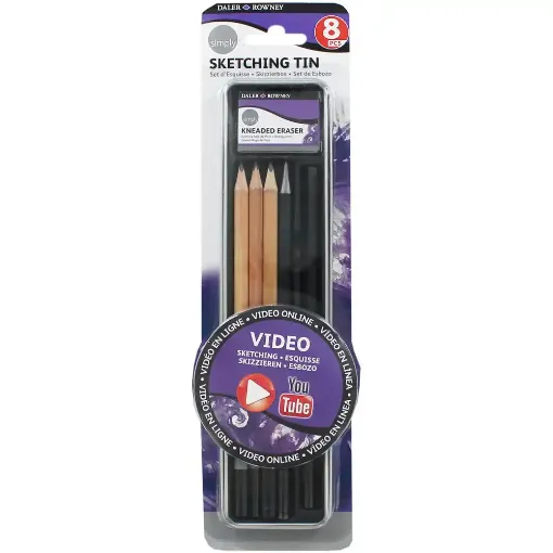 Picture of Daler Rowney Simply Sketching 9 Piece Tin