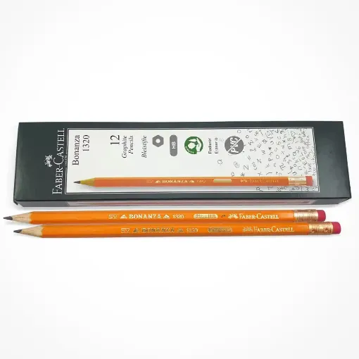 Picture of Faber Bonanza 1320 HB Rubber Tip Pencils Box of 12