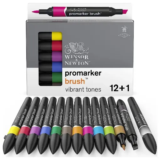 Picture of Promarker Brush Vibrant Set of 12 and Blender