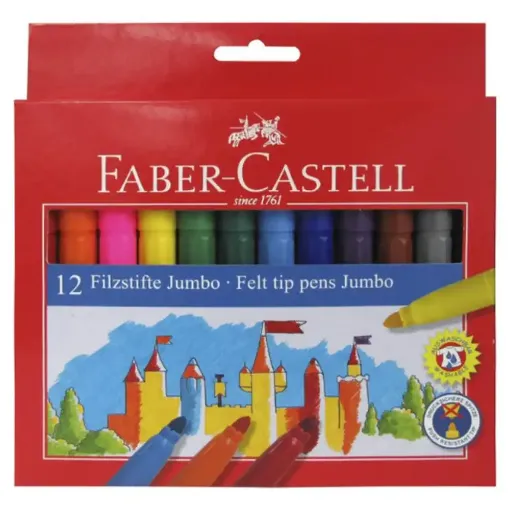 Picture of Faber Jumbo Felt Tip Markers Box of 12