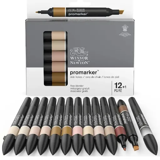 Picture of Promarker Skin Tones Set of 12 and Blender