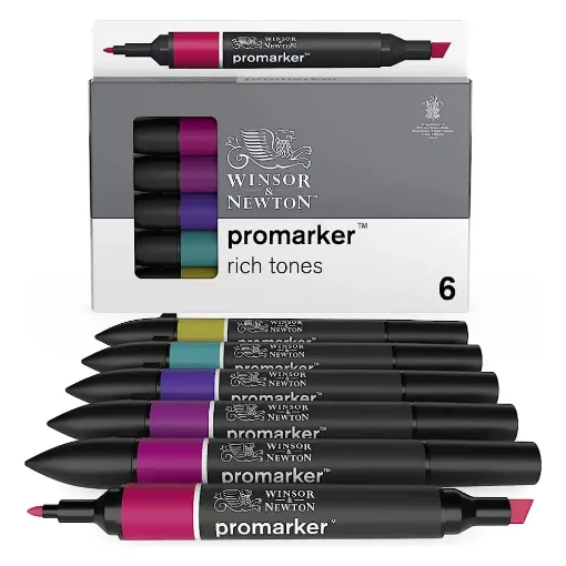 Picture of W&N Promarker Rich Tones 6 Pack