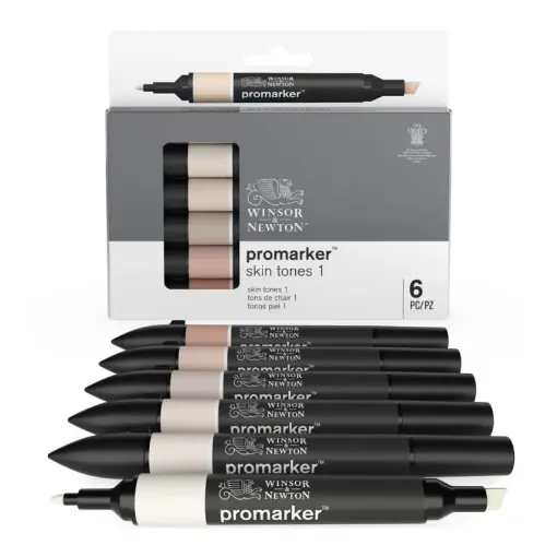 Picture of W&N Promarker Skin Tones 1 6 Pack