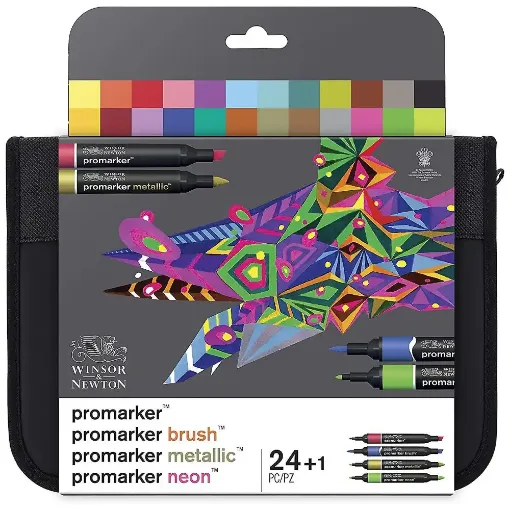 Picture of W&N Promarker Mixed Marker Wallet 24 Set