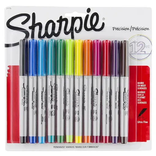 Picture of Sharpie Fine Markers 12 Assorted Colours