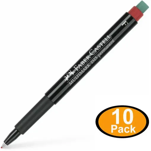 Picture of Faber Castell Multimark Marker Fine Red Pack of 10
