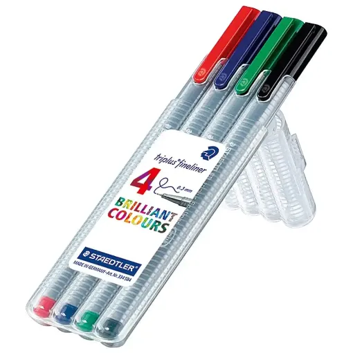 Picture of Staedtler Triplus Fineliner Assorted Colours 4 Pack