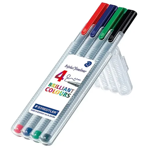 Picture of Staedtler Triplus Fineliner Assorted Pack of 4
