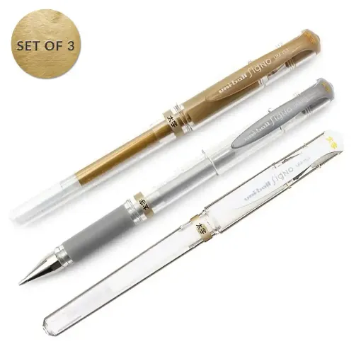 Picture of Uniball Signo Board Metalic Gel Ink 3 Pack