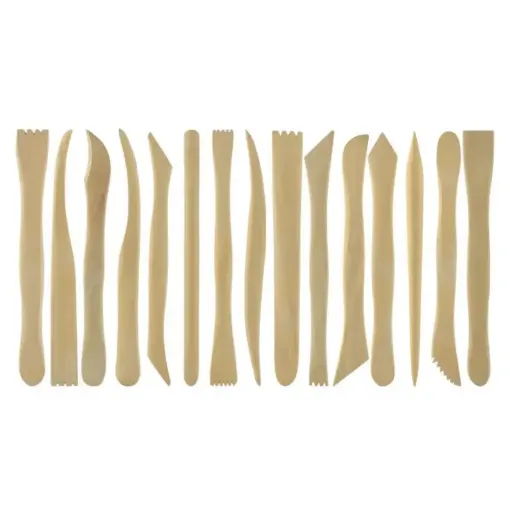 Picture of Wooden Boxwood Modelling Tool 15 Pack