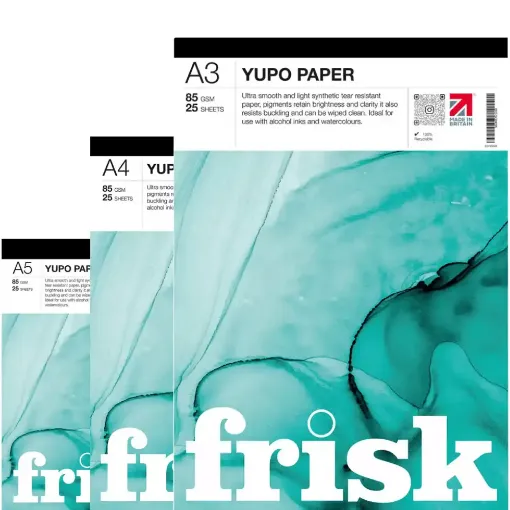 Picture of Frisk Yupo Paper Pad 85g 25 Sheets Range