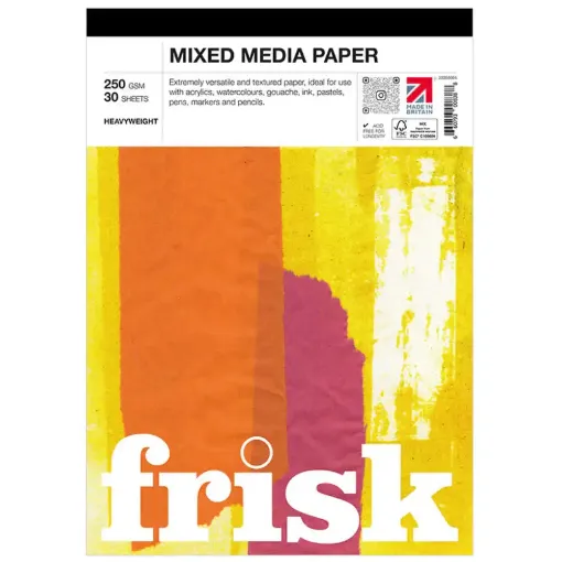 Picture of Frisk Mixed Media Paper Pad 250g 30 Sheets Range