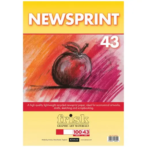 Picture of Frisk Newsprint Paper Pad 43g 100 Sheets Range