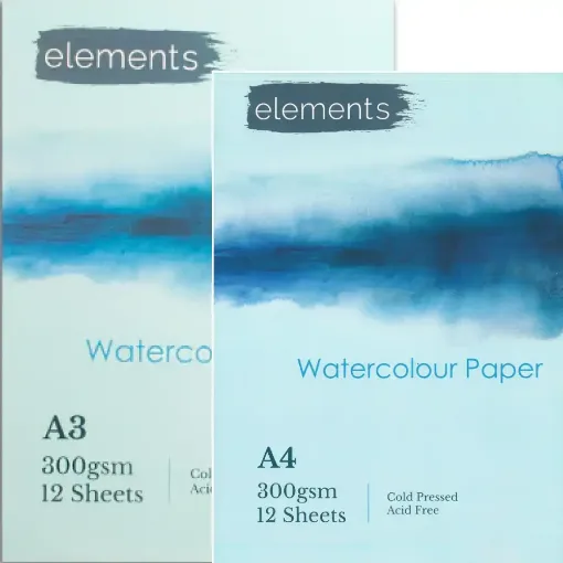Picture of Elements Watercolour Pad 300g 12 Sheets Range
