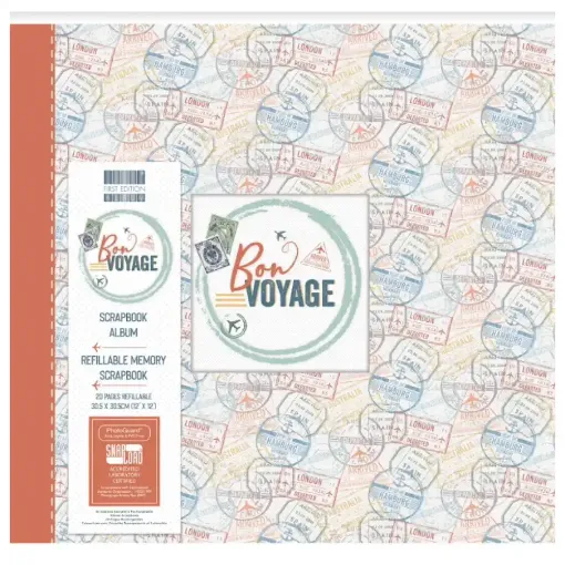 Picture of Scrapbook 12"x12" Bon Voyage Stamps