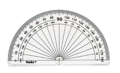 Picture of Helix Protractor 180° 10cm 4" Clear 