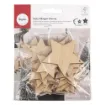 Picture of Rayher Wood Pendant Stars Pack of 24