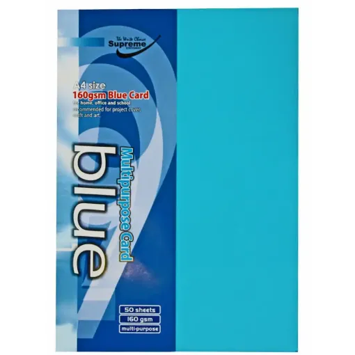 Picture of A4 160g Card Blue 50 Sheets