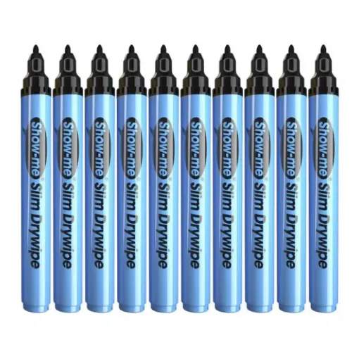 Picture of Show Me Fine Mini Markers Black Pack of 10