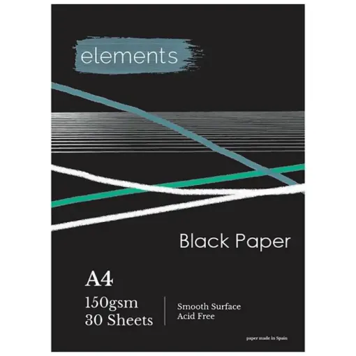 Picture of Elements Black Paper A4 150g 20 Sheets