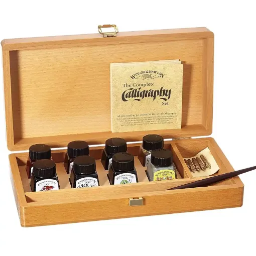 Picture of Winsor & Newton Calligraphy Ink Wooden Box Set