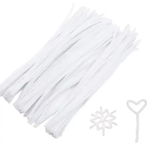 Picture of Pipe Cleaners 6" White Pack of 50