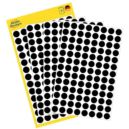 Picture of Avery Black Sticker Dots 8mm