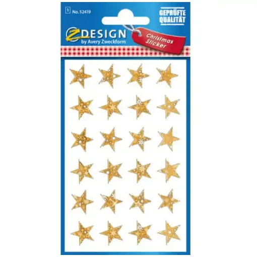 Picture of Avery Creative Stickers Stars Shiny Gold