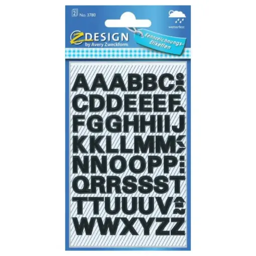 Picture of Avery Black Weatherproof Letters 9.5mm