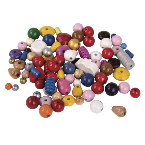 Picture of Rayher Wood Bead Mix 75g