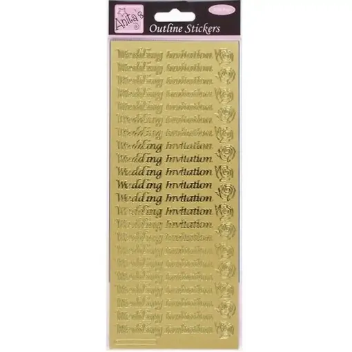 Picture of Wedding Invitation Gold Stickers