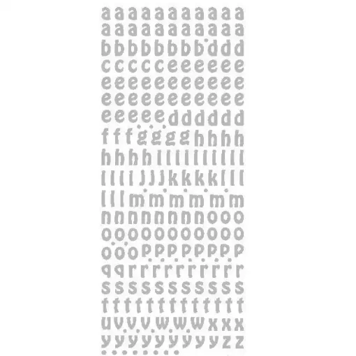 Picture of Rayher Stickers Alphabet Lower Case Sliver 