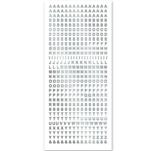 Picture of Rayher Stickers Alphabet Upper Case Silver