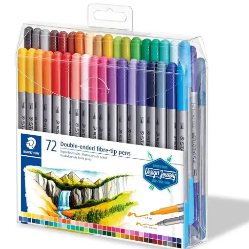 Picture of Staedtler Double Ended Fibre Tip Pens Set of 72 