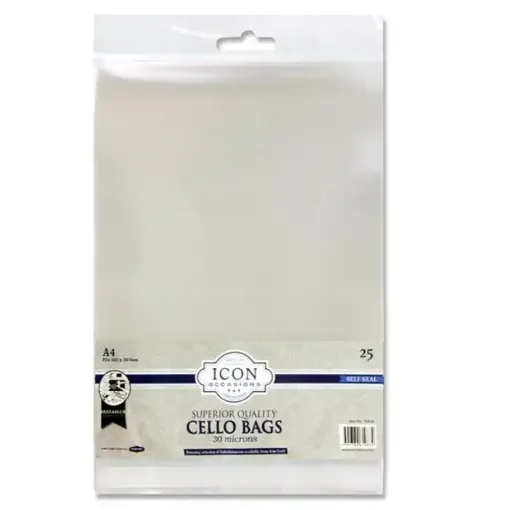 Picture of Self Seal Cello Bags A4 Pack of 25
