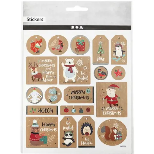 Picture of Glitter Stickers Christmas Labels