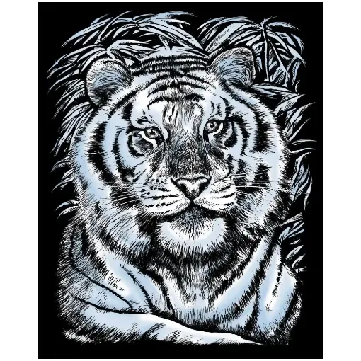 Picture of Artfoil White Tiger Silver Scraper Foil