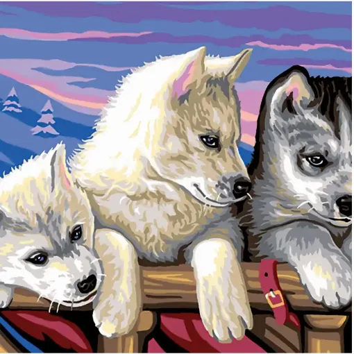 Picture of Painting by Numbers Large  Huskies