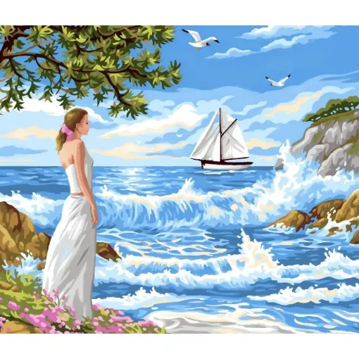 Picture of Large Painting by Numbers Whispering Shores