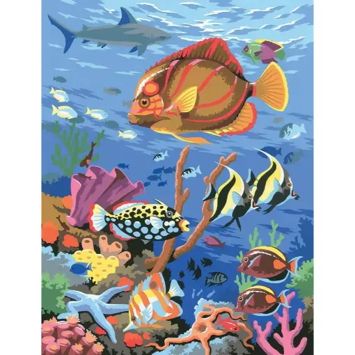 Picture of Medium Painting by Numbers Coral Scene