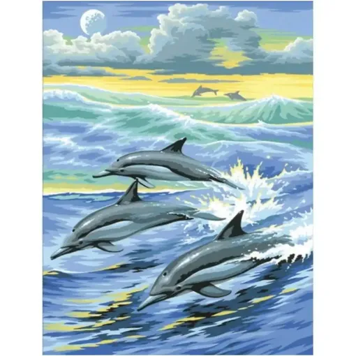 Picture of Painting by Numbers Medium  Dolphins