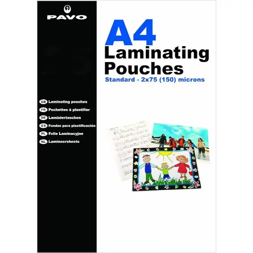 Picture of Pavo Laminating Pouch A4 250mic (Pack of 100)