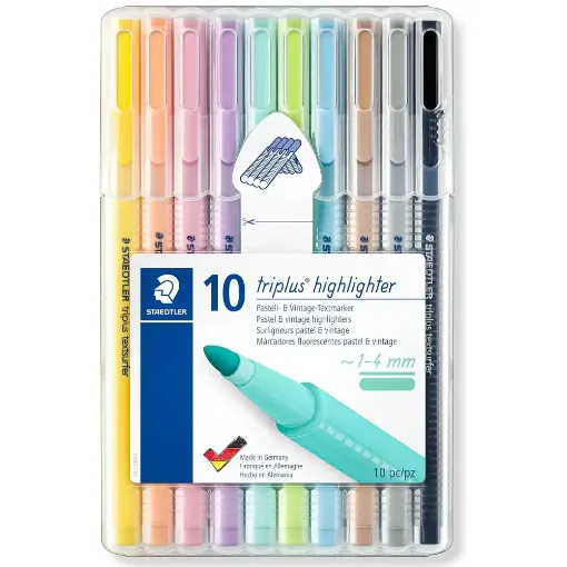 Picture of Triplus Textsurfer Highlighters Pastel Colours Pack of 10